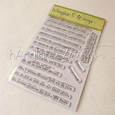 Snorkigt #9 clear stamp stämpelset med svenska texter från Hänglar & Wings 10x14 cm