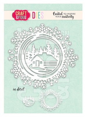 SNOWFLAKE CIRCLE FRAME DIE SET from Craft & You 9,7 x 9,2 cm