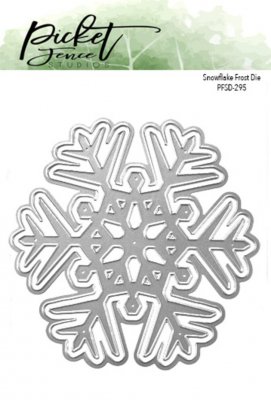SNOWFLAKE FROST 4x6 Inch Metal Die - Stor snöflingestansmall från PIcket fence studios förp. 10x15 cm