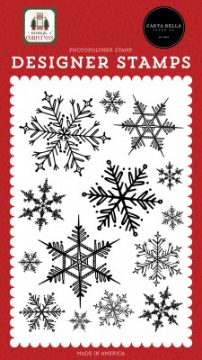 Snowflake Season Clear Stamp set - Stämpelset med snöflingor från Carta Bella