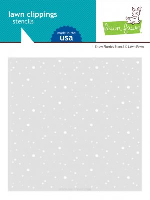 Snow Flurries Background Stencil snowflakes from Lawn Fawn 15x15 cm