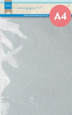 SNOW PAPER white glitter from Marianne Design A4