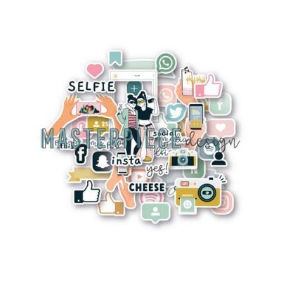 Social media die-cuts from Masterpiece design