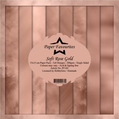 Soft Rose Gold 6x6 Inch Paper Pad from Paper Favourites 15x15 cm