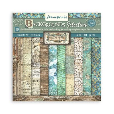 SONGS OF THE SEA paper pack 8x8 from Stamperia 20x20 cm