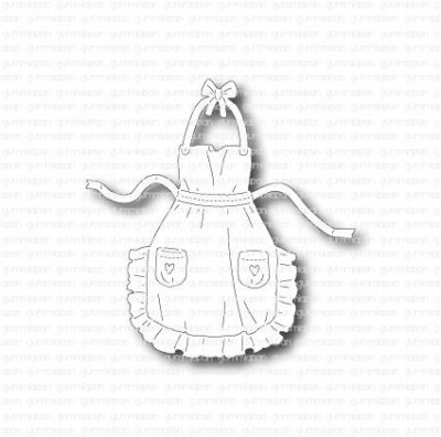 Sött förkläde-stansmall från Gummiapan 5,8x6 cm