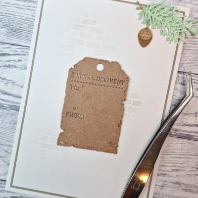 Special Delivery Tag die from Gummiapan 43,5 x 65mm