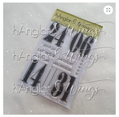 SPECIELLA DAGAR Swedish text stamp set with special holiday clear stamp set from Hänglar & Wings A6