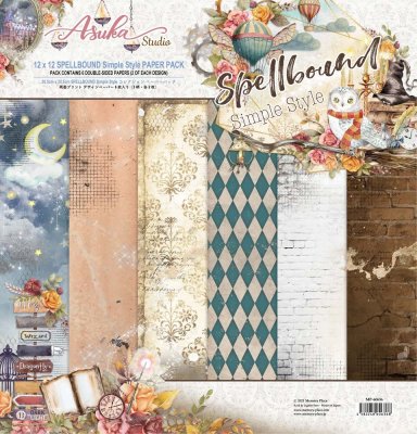 Spellbound Simple Style 12x12 Inch Paper Pack - Mönsterpapper från Memory place 30x30 cm