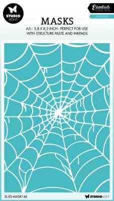 Spiderweb Essentials Mask stencil - Schablon med spindelväv från Studio Light 15x21 cm
