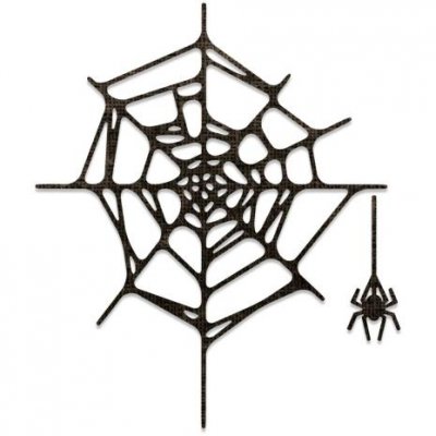 SPIDER WEB Halloween Thinlits Die - Spindelvävstansmall från Tim Holtz Sizzix