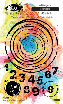 SPIRALLING clear stamp set - Stämpelset med cirklar från Visible Image A6