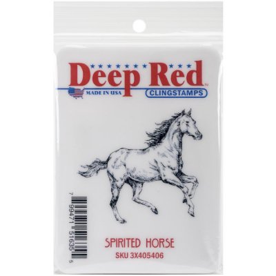 Spirited horse stamp - Häststämpel från Deep red clingstamps