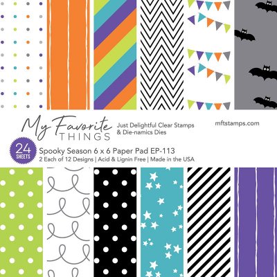 SPOOKY SEASON Halloween paper pad 6x6 from My Favorite Things 15x15 cm