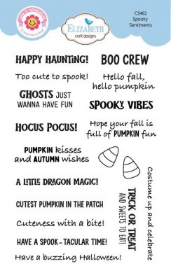 SPOOKY SENTIMENTS Halloween clear stamp set from Elizabeth Craft designs