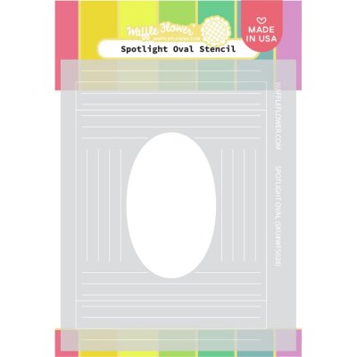 Spotlight oval stencil 5.25X6.5 from Waffle Flower