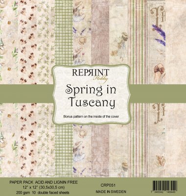 Spring in Tuscany Collection Paperpack 12x12 from Reprint 30x30 cm