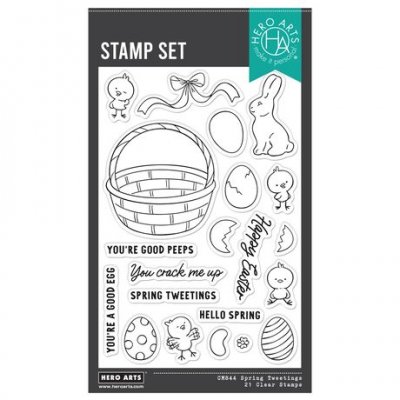 SPRING TWEETINGS Easter clear stamp set from Hero Arts A6