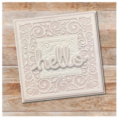 Square vine background die set - Kvadratiska stansmallar med fina snirklar från Paper Rose