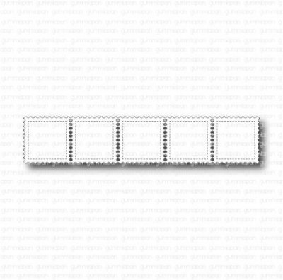 STAMP BORDER frimärkesbårdstansmall från Gummiapan 12,5x2,5 cm