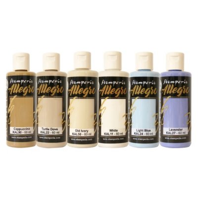 QUIET DAYS allegro acrylic paint kit - Akrylfärger från Stamperia 6x60 ml
