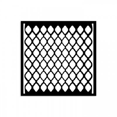 NET TEXTURE TIMELESS STENCIL - Schablon med nätmönster från Stamperia 12x12 cm