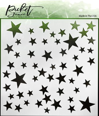 Stars stencil from Picket fence studios 15x15 cm