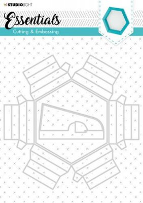 Hexagon frame die set - Sexkantig stansmall att göra ramkort med från Studio Light