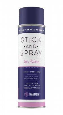 Stick and Spray Adhesive For Fabric Dark Blue Can - Icke-permanent spraylim för tyg från Crafter's Companion