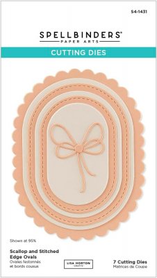 SCALLOP STITCHED EDGE OVALS die set from Spellbinders