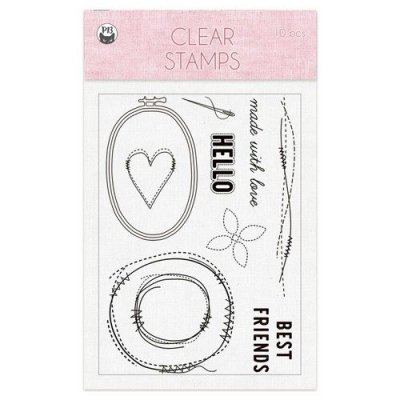 Stitched with love 01 clear stamp set from Piatek13 A6