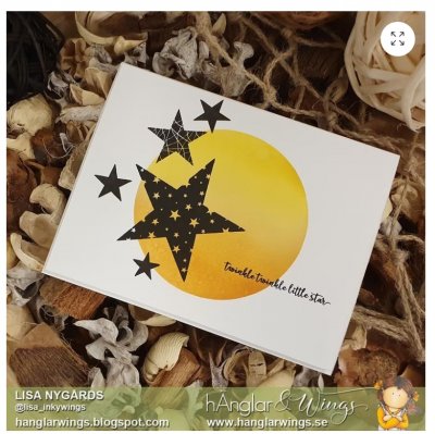 STJÄRNOR med textur stämpelset från Hänglar & Wings A6