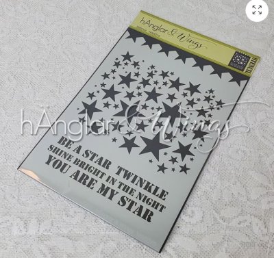 Stjärnor Schablon från Hänglar & Wings 15x20 cm
