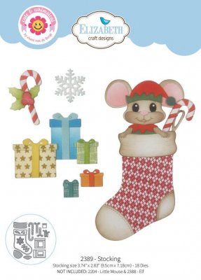 Stocking Christmas die set from Elizabeth craft designs