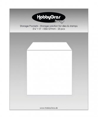 STORAGE POCKETS - Förvaringsfickor från HobbyGros 130x127mm (25 st)