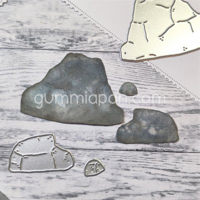STORA STENARstansmallarf rån Gummiapan ca 63x43,5 mm, 38x21,5 mm, 11,5x8,5 mm