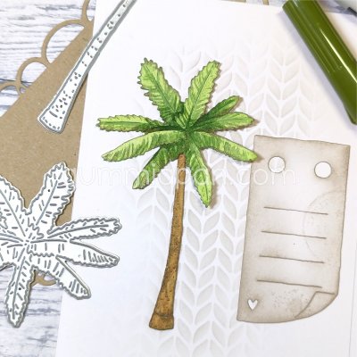 STOR PALM (träd)stansmall från Gummiapan ca 59 x 105 mm