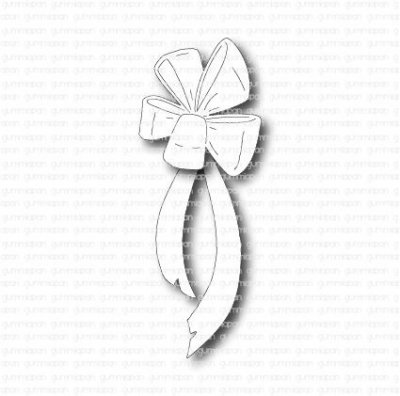 Large gift bow die from Gummiapan 4x10,4 cm