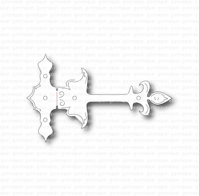 Stort gångjärn stansmall från Gummiapan 8,5x5,1 cm