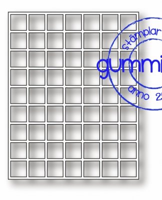 Square pattern die - Stansmall med stort rutnät från Gummiapan 7,1*9,3 cm