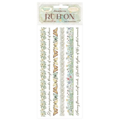 STRIPES daisy art rubons - Gnuggisar med bårder från Stamperia