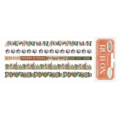 STRIPES furry friends rub-ons from Stamperia