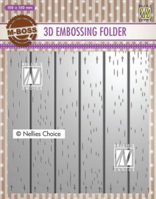 Metal floor strip pattern 2 3D Embossing folder - Embossingfolder från Nellie Snellen 15x15 cm