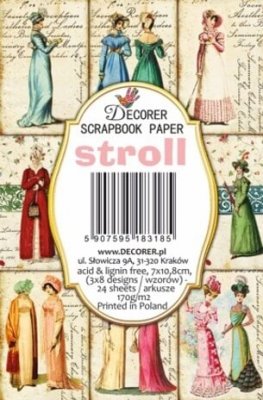 Stroll ladies Paper Pack - Småpapper med damer på promenad från Decorer ca 7x10 cm