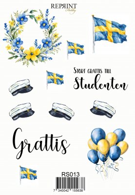 STUDENTstickers från Reprint 11x16 cm