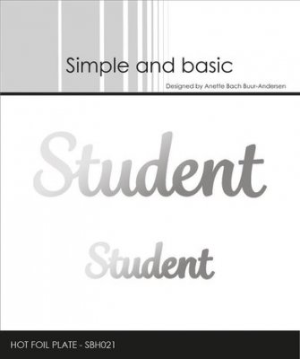 STUDENT hot foil plates from Simple and Basic