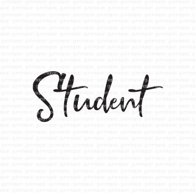 STUDENTstämpel från Gummiapan Ca 33x13 mm