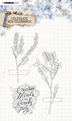 Creative minds flowers clear stamp set 515 - Stämpelset med växter från Studio Light A5