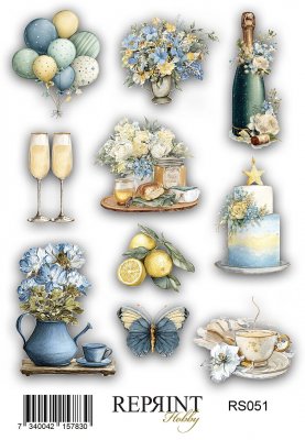 SUMMER MEADOW STICKERS - Klistermärken med sommartema från Reprint 11x16 cm