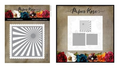 FÖRBESTÄLLNING - Sunray background die set - Stansmallar från Paper Rose